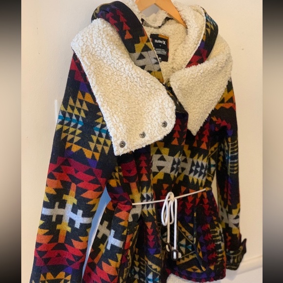 Pendleton x Hurley wool & fleece women’s coat - RARE MD - Picture 8 of 8